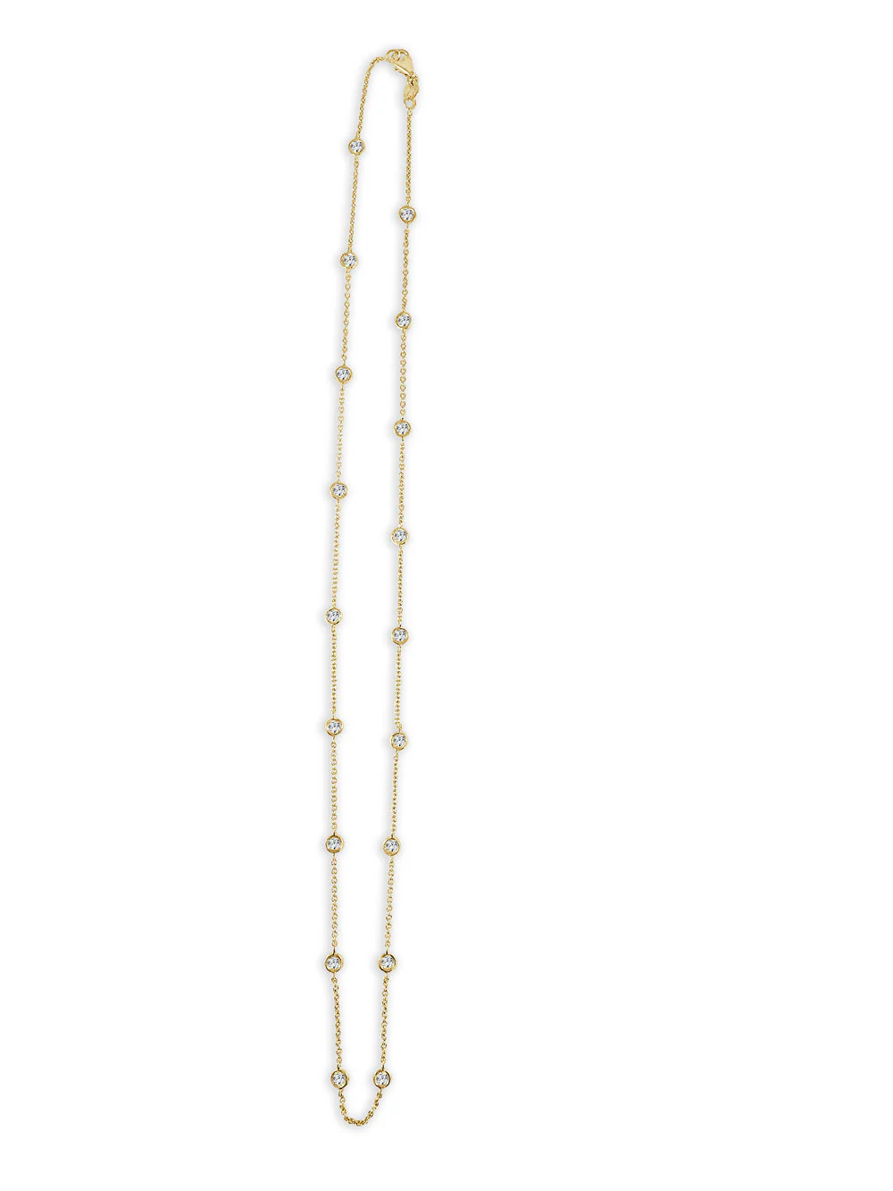14K ROSE GOLD DIAMOND BY THE YARD NECKLACE