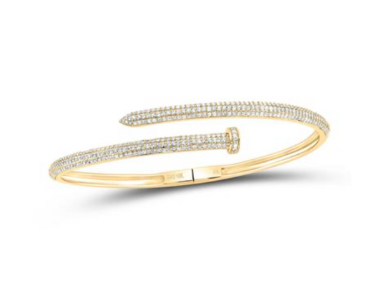 10K Diamond Nail Bracelet