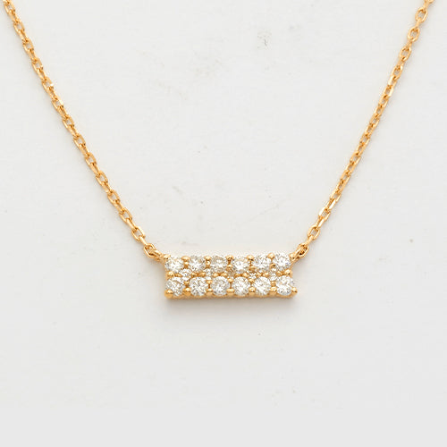 14K Diamond Bar Necklace