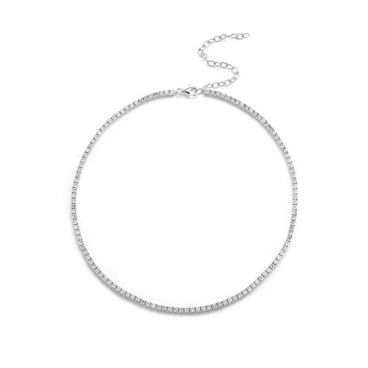 18K WHITE GOLD 2.54CT TENNIS NECKLACE