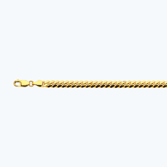 14K 6MM YELLOW GOLD SOLID MIAMI CUBAN 7" CHAIN BRACELET